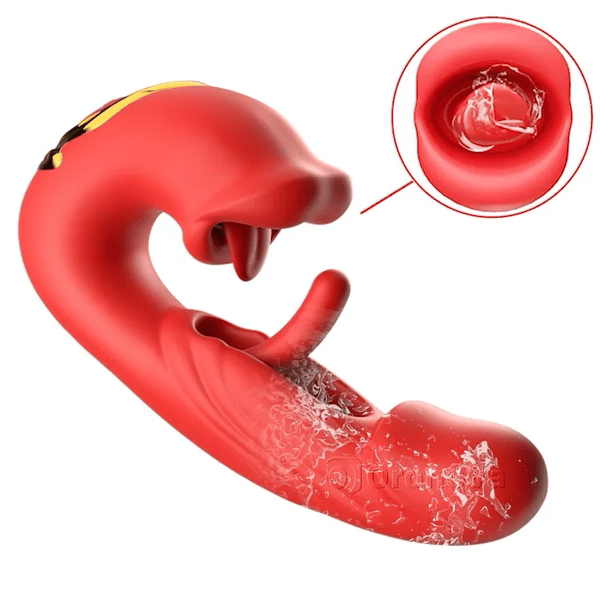 XDragon - Flapping G-spot Vibrator with Kissing Mouth & Vibration
